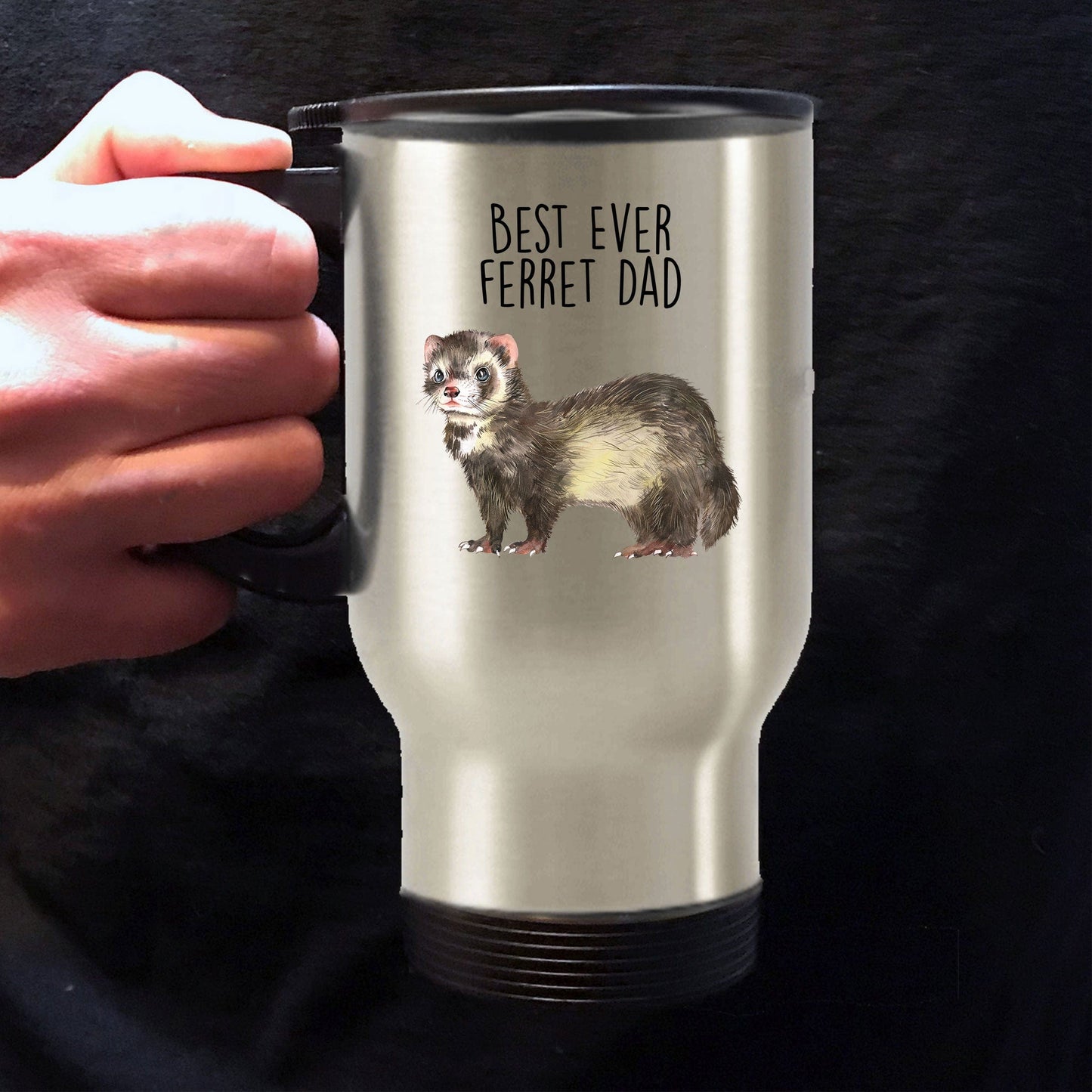 Ferret Best Ever Dad or Mom Custom Ceramic Coffee Mug - Mallard Moon Gift Shop