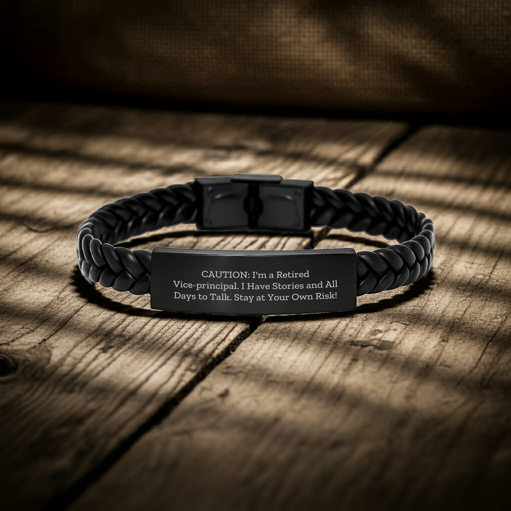 Funny Vice-principal Gifts: Interlaced Leather Bracelet for Him or Her, With Stories to Share and Memorable Days - Gifts from Friends, Family, or Coworkers