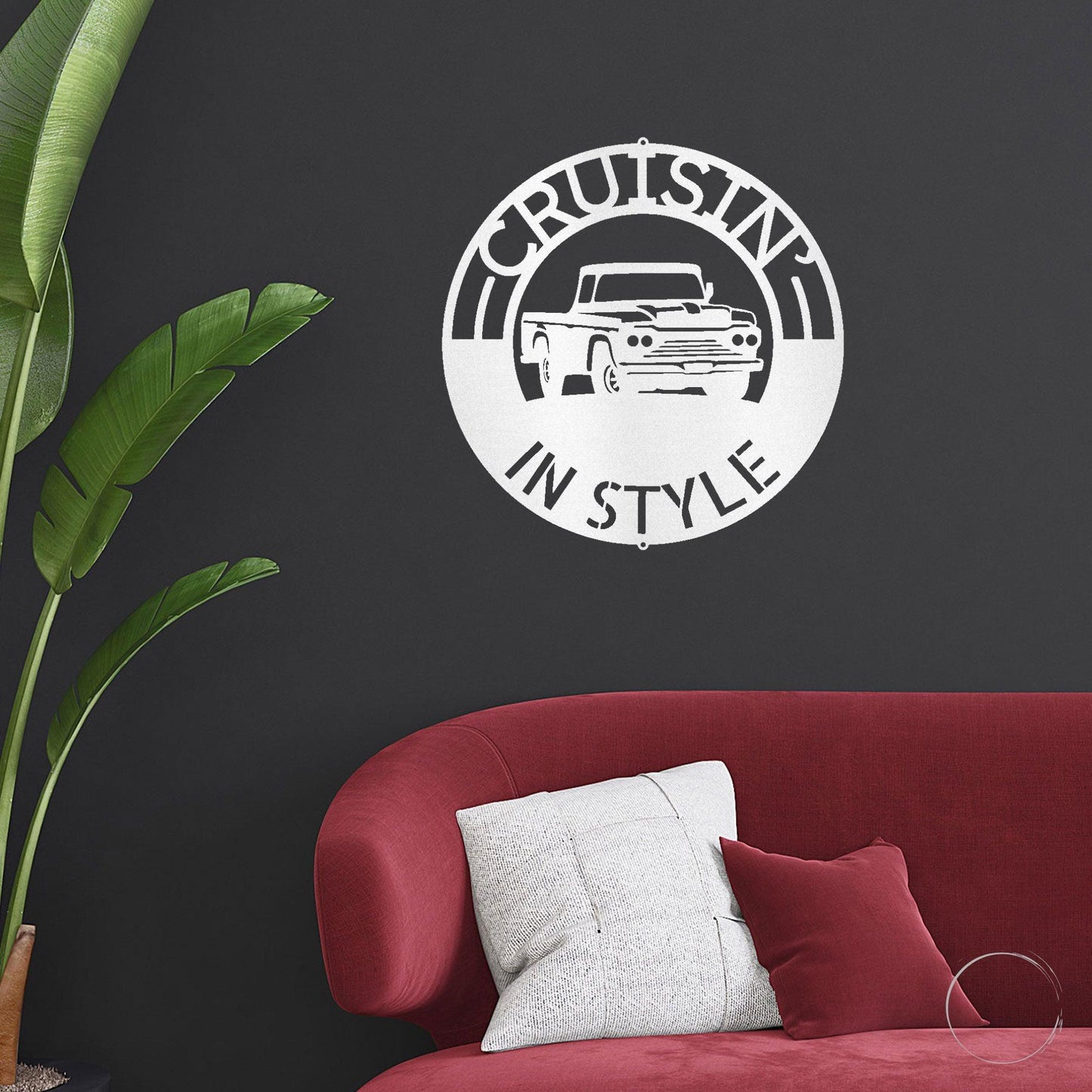 Classic Pickup Truck Personalized Indoor Outdoor Steel Sign Wall Sign - Mallard Moon Gift Shop
