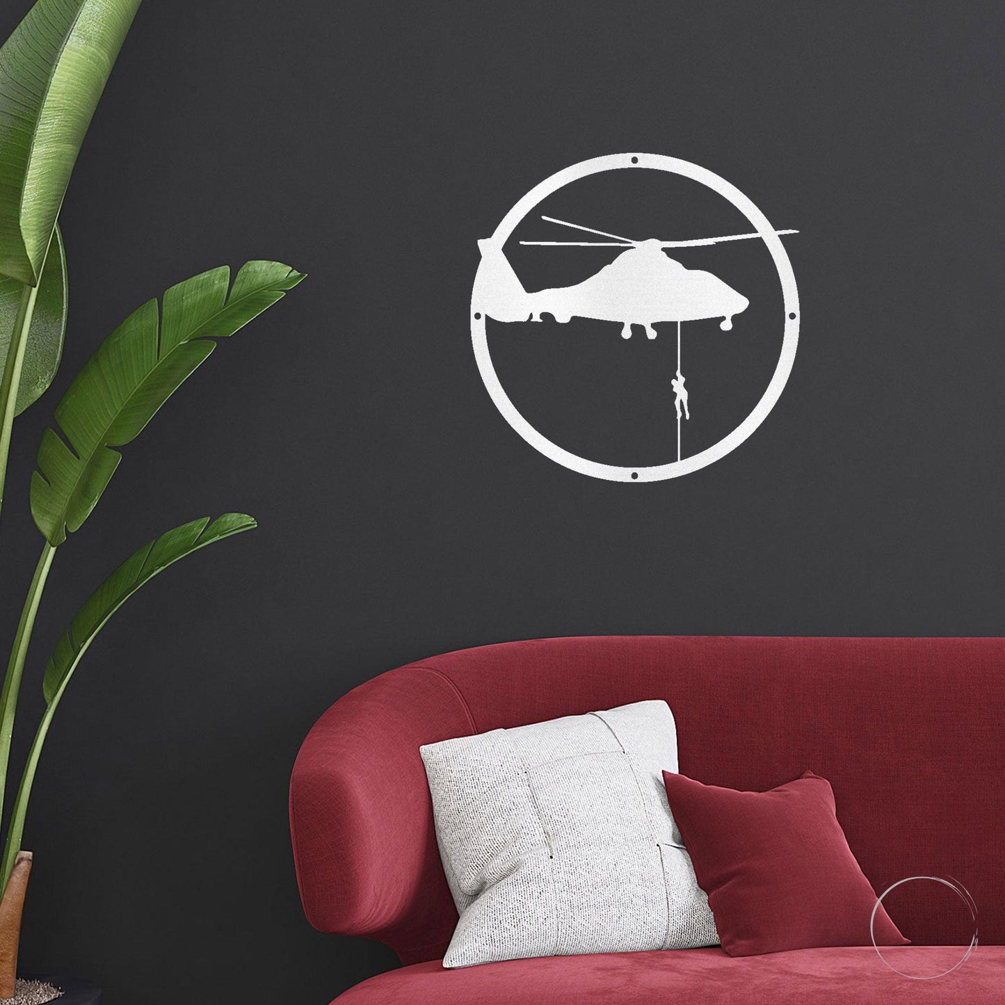 Helicopter Drop Metal Art Wall Sign - Mallard Moon Gift Shop