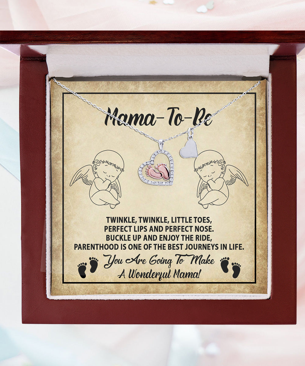 Gift for Mama-to-be Adorable Baby Feet Necklace - Mallard Moon Gift Shop