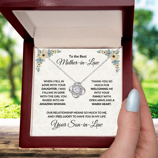 Mother-in-Law Gift Love Knot Necklace from Son-in-Law - Mallard Moon Gift Shop