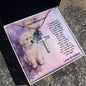 Granddaughter Custom Engraved Cross Pendant Necklace Puppy Message Card - Mallard Moon Gift Shop