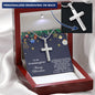 Grand-daughter Personalized Christmas Cross Pendant Necklace - Mallard Moon Gift Shop