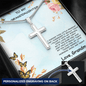 Granddaughter Cross Pendant Necklace with Message Card Gift Box - Mallard Moon Gift Shop