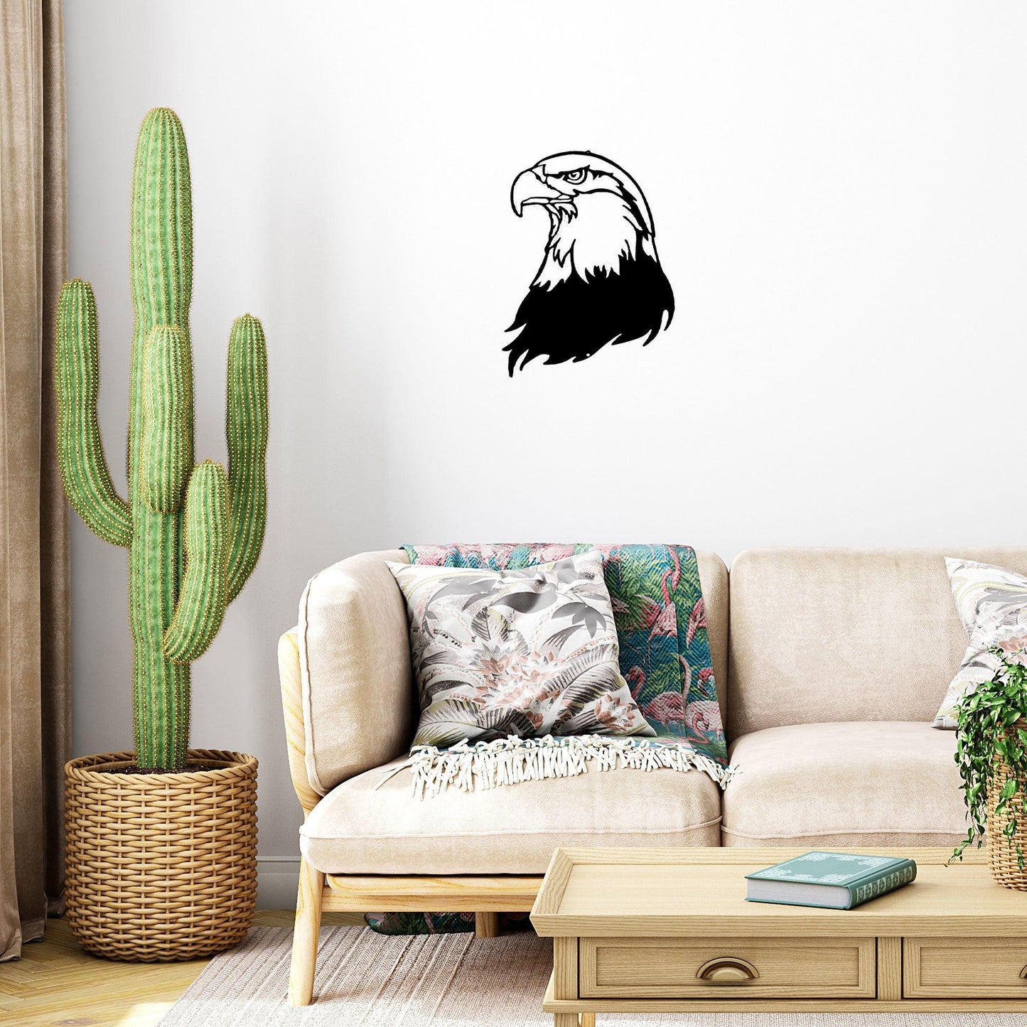 Bald Eagle Head Metal Art Wall Sign - Mallard Moon Gift Shop