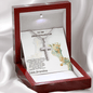 Granddaughter Custom Engraved Cross Pendant Necklace - Mallard Moon Gift Shop