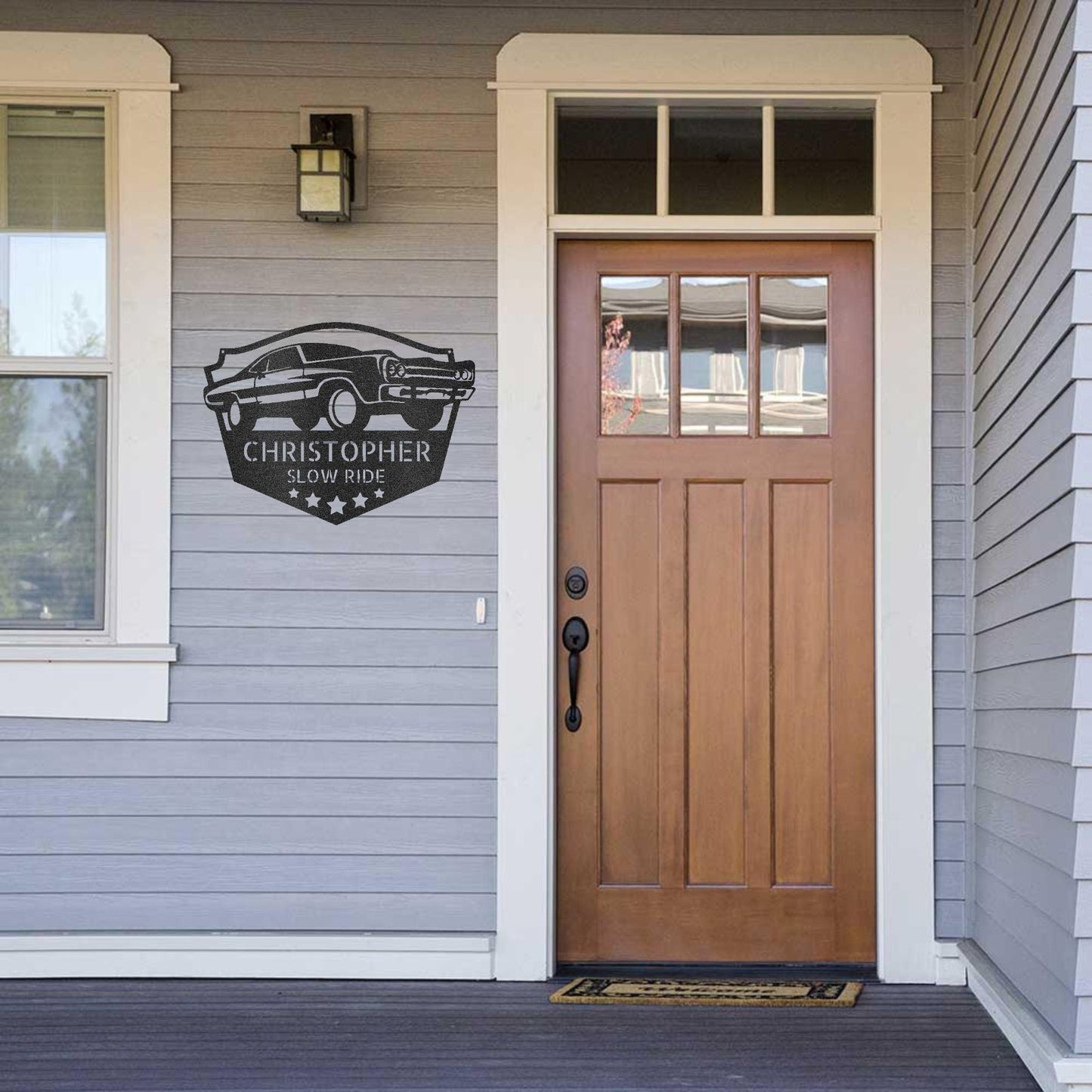 Classic Car Custom Name Indoor Outdoor Steel Wall Sign - Mallard Moon Gift Shop