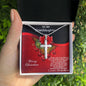 Personalized Granddaughter Christmas Cross Pendant Necklace - Mallard Moon Gift Shop