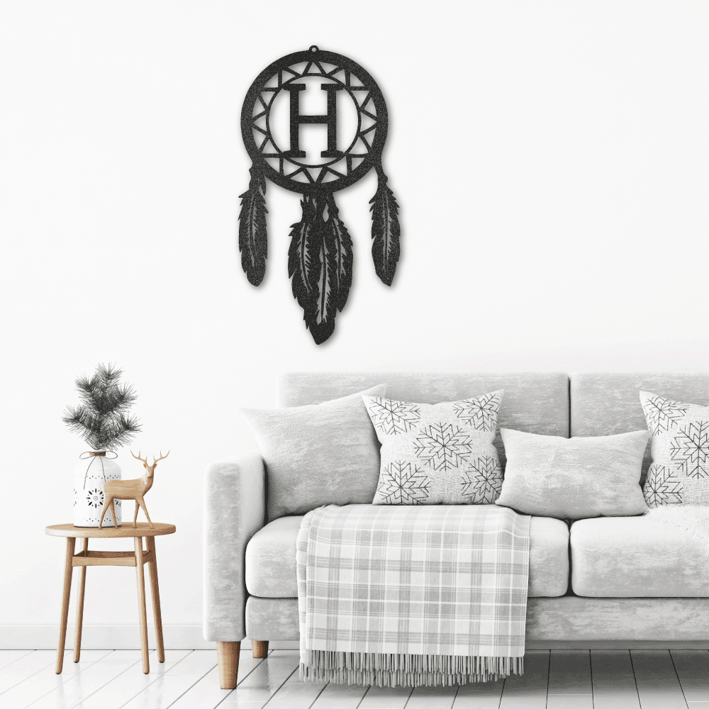 Dream Catcher Personalized Metal Art Wall Sign - Mallard Moon Gift Shop