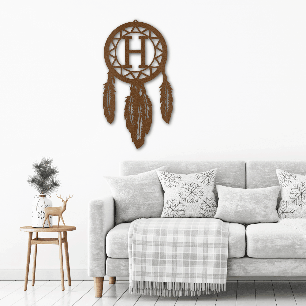 Dream Catcher Personalized Metal Art Wall Sign - Mallard Moon Gift Shop