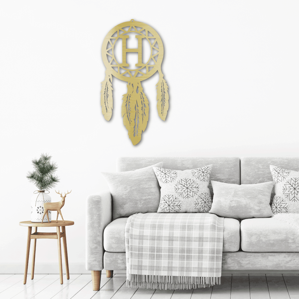 Dream Catcher Personalized Metal Art Wall Sign - Mallard Moon Gift Shop