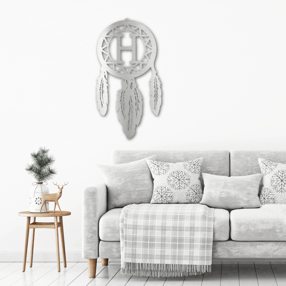 Dream Catcher Personalized Metal Art Wall Sign - Mallard Moon Gift Shop