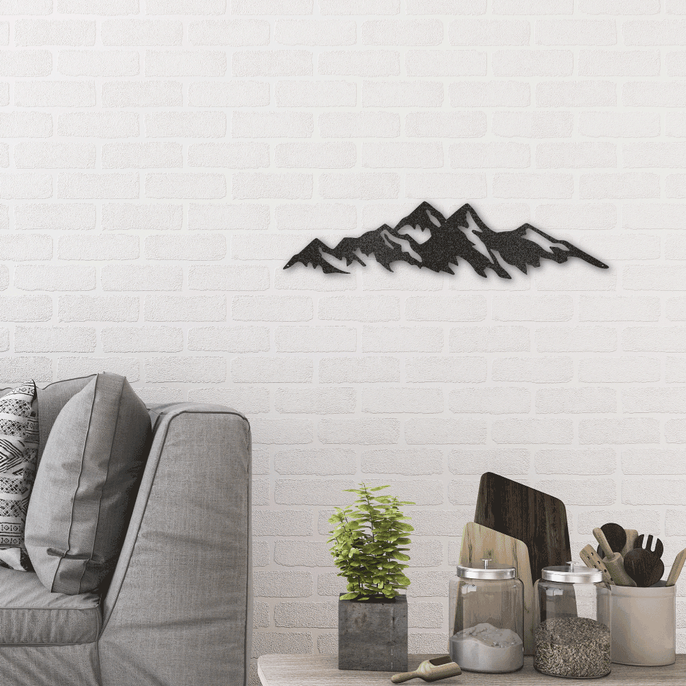 Mountain Ridge Indoor Outdoor Steel Wall Sign Art - Mallard Moon Gift Shop