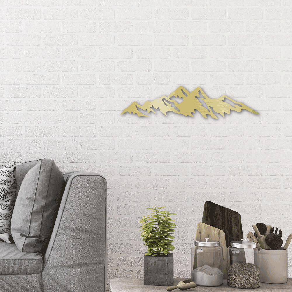Mountain Ridge Indoor Outdoor Steel Wall Sign Art - Mallard Moon Gift Shop