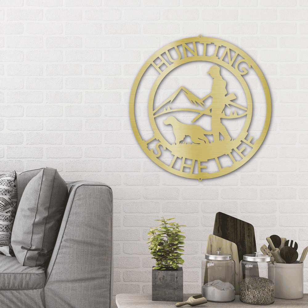 The Hunter Personalized Monogram Indoor Outdoor Steel Wall Sign - Mallard Moon Gift Shop