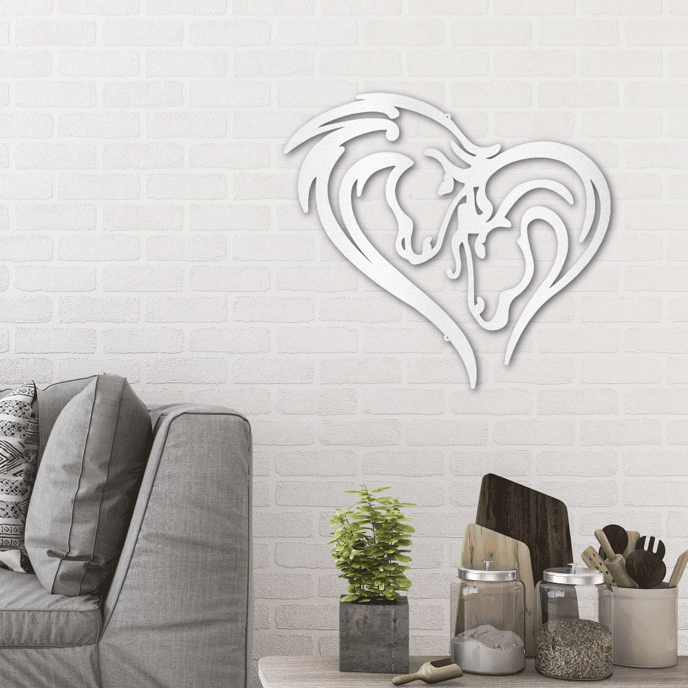 Horse Love Steel Wall Sign - Mallard Moon Gift Shop