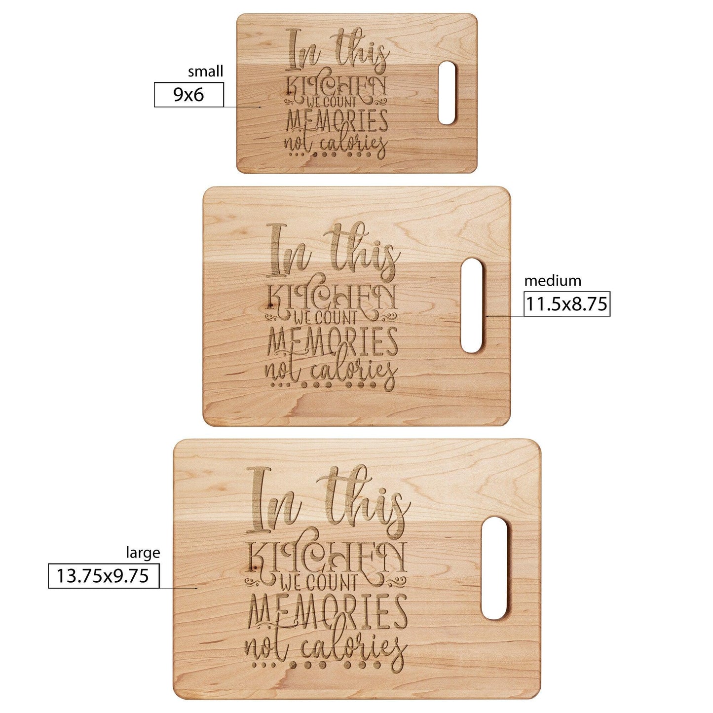 Cutting Board - In This Kitchen We Count Memories - Mallard Moon Gift Shop