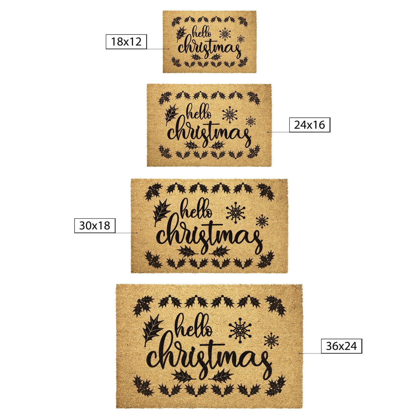 Hello Christmas Outdoor Mat - Mallard Moon Gift Shop