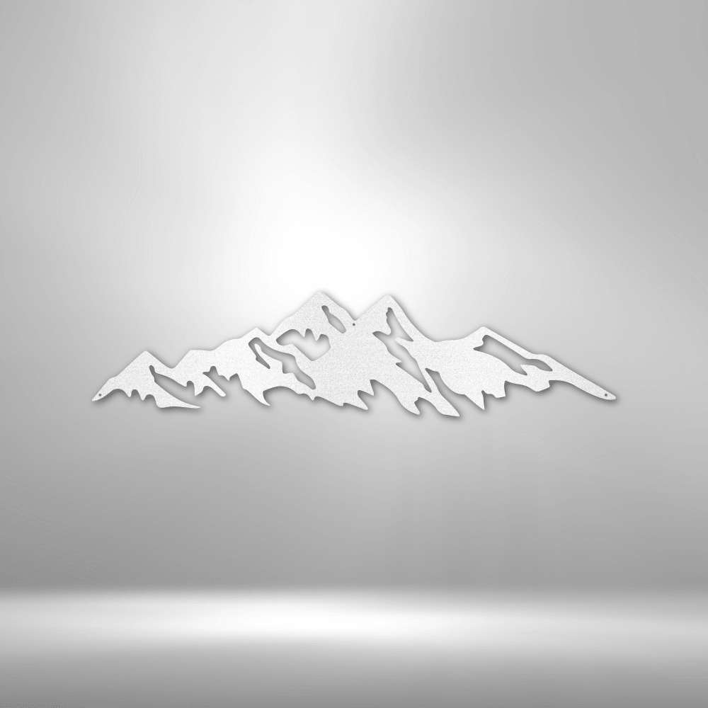 Mountain Ridge Indoor Outdoor Steel Wall Sign Art - Mallard Moon Gift Shop