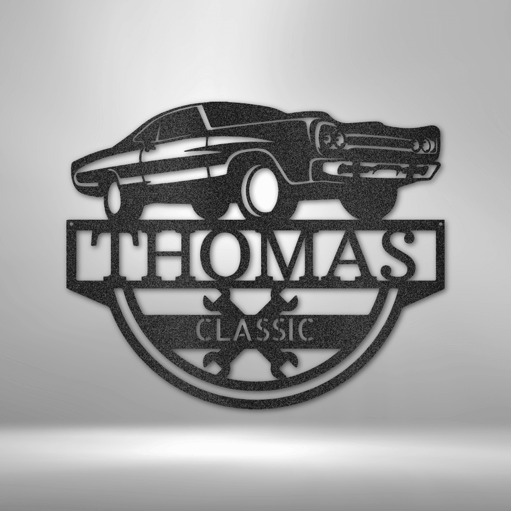 Timeless Car Custom Name Metal Wall Art - Mallard Moon Gift Shop