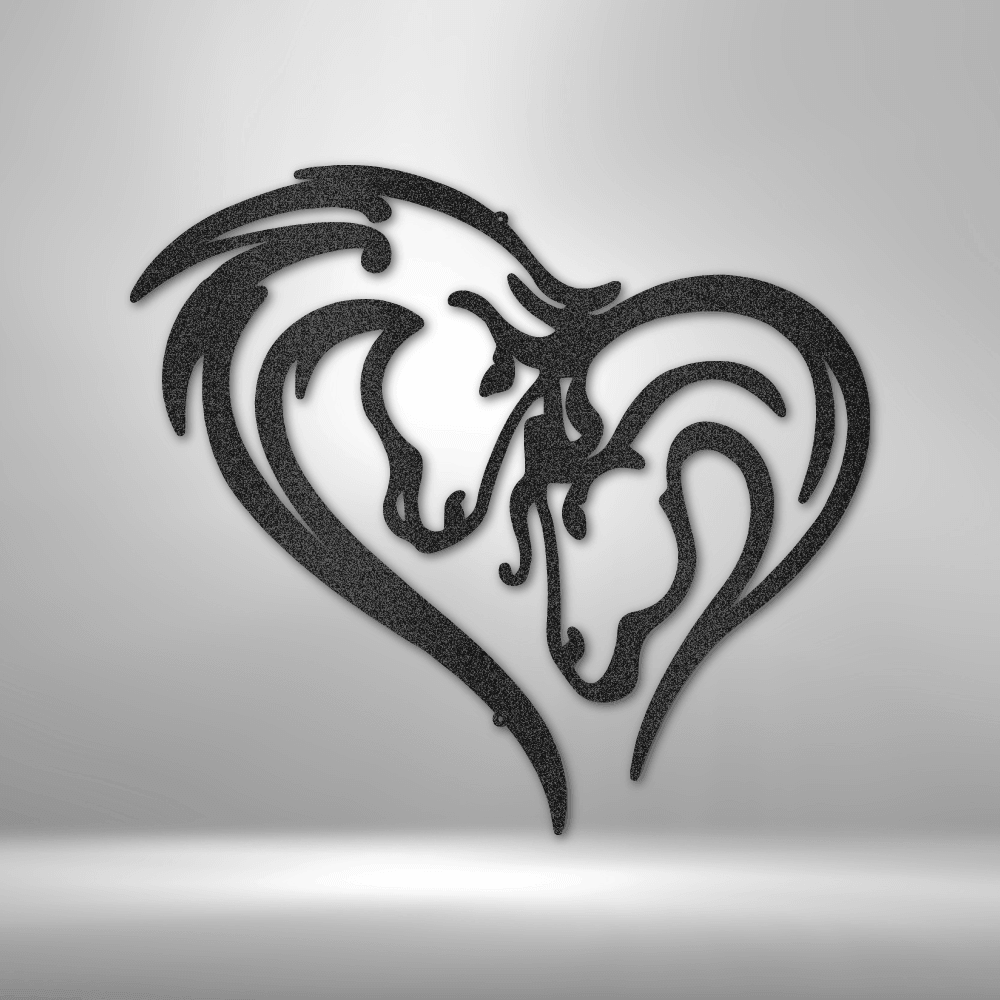 Horse Love Steel Wall Sign - Mallard Moon Gift Shop