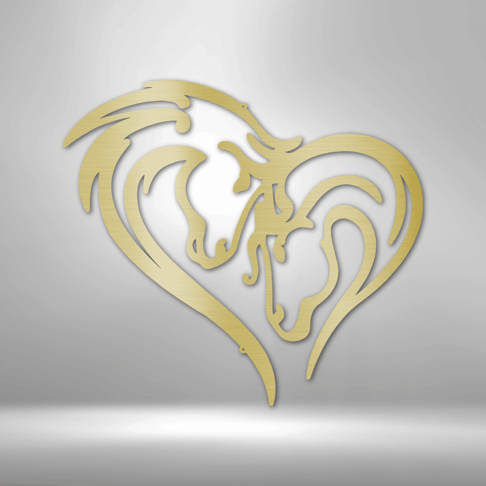 Horse Love Steel Wall Sign - Mallard Moon Gift Shop