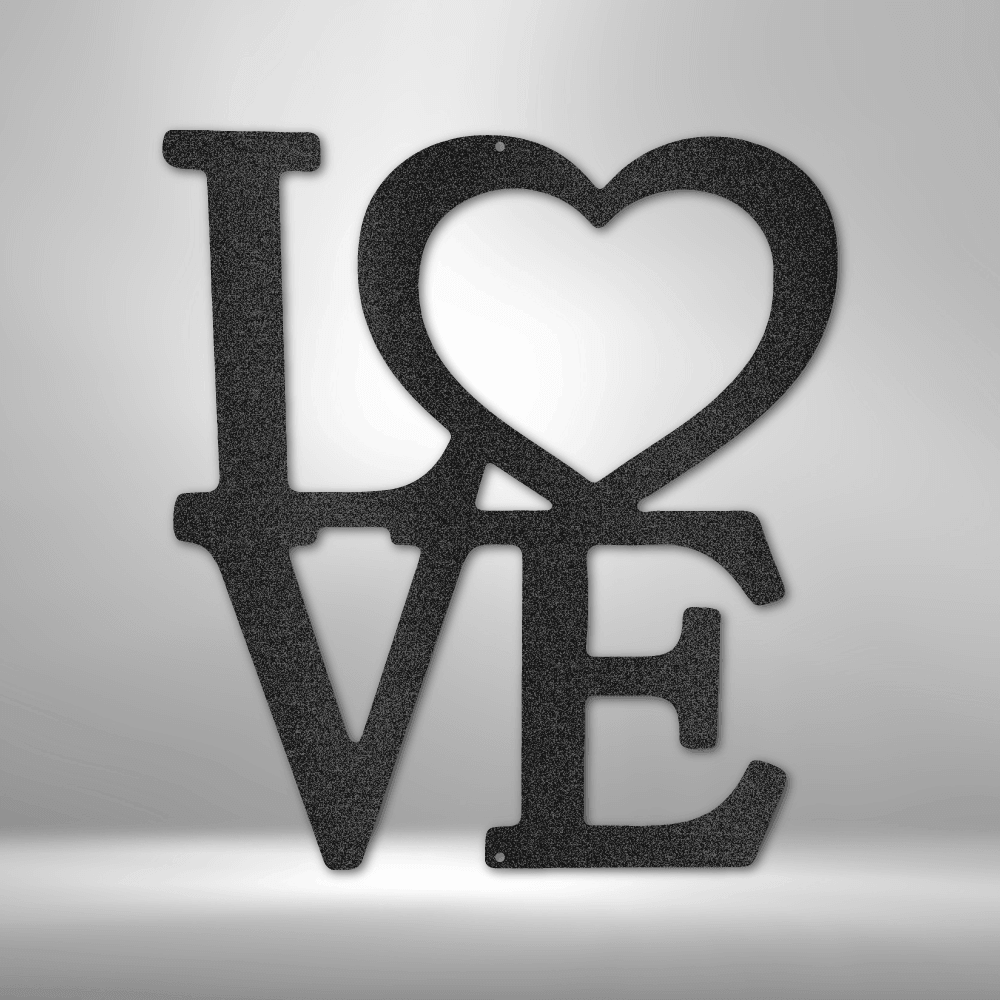 Classic Love Steel Wall Sign - Mallard Moon Gift Shop