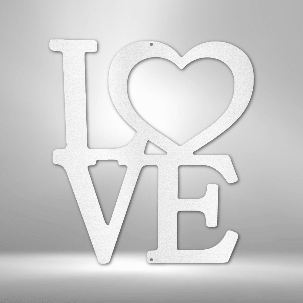 Classic Love Steel Wall Sign - Mallard Moon Gift Shop