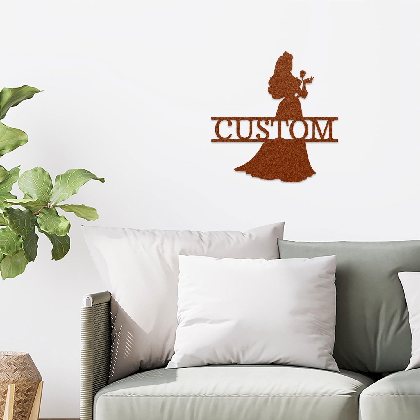 Princess Aurora Personalized Metal Art Wall Sign - Mallard Moon Gift Shop