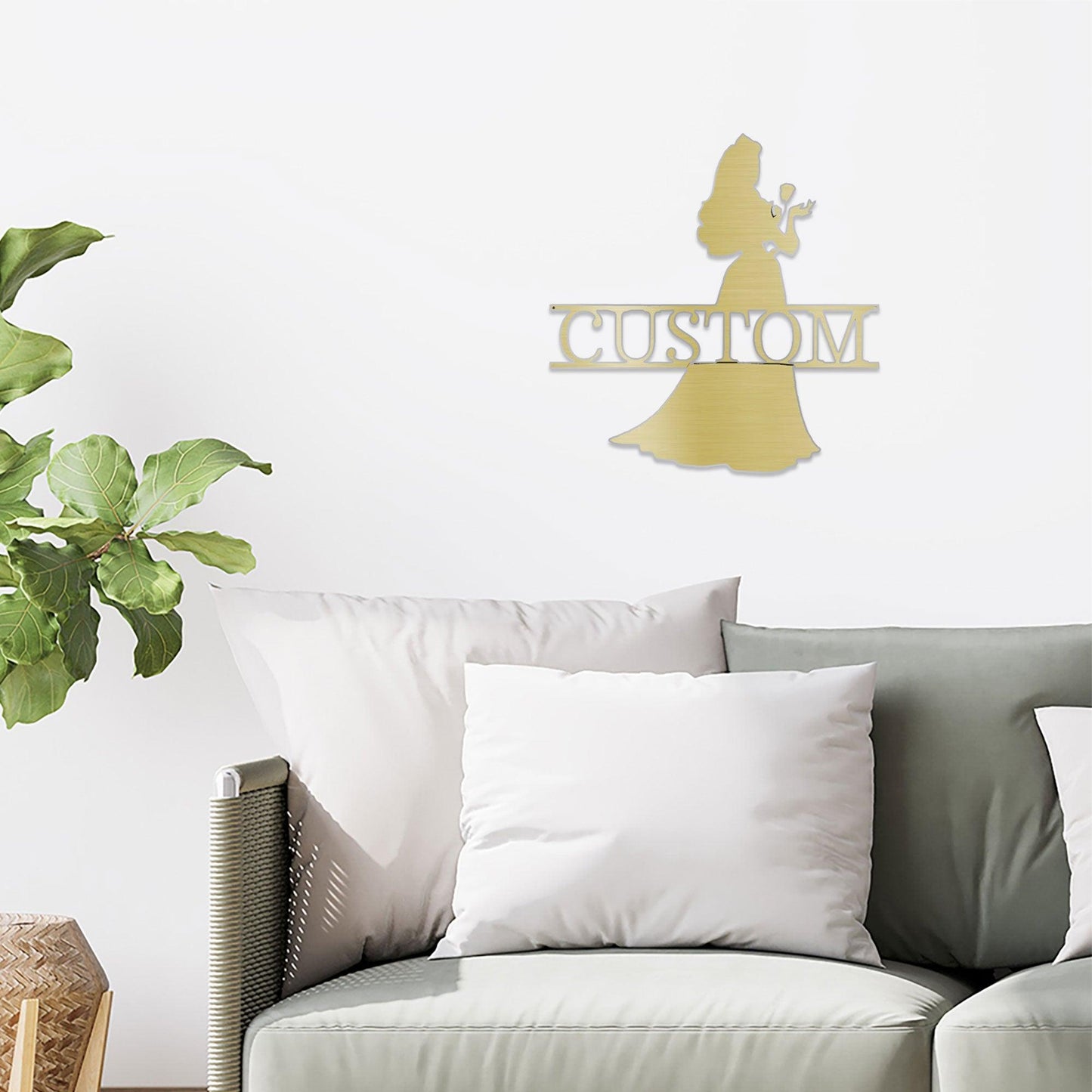 Princess Aurora Personalized Metal Art Wall Sign - Mallard Moon Gift Shop