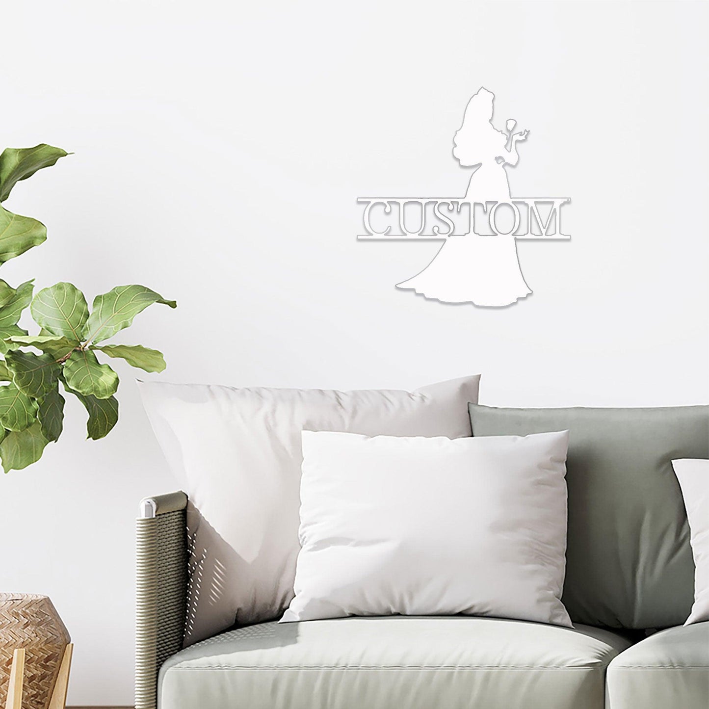Princess Aurora Personalized Metal Art Wall Sign - Mallard Moon Gift Shop
