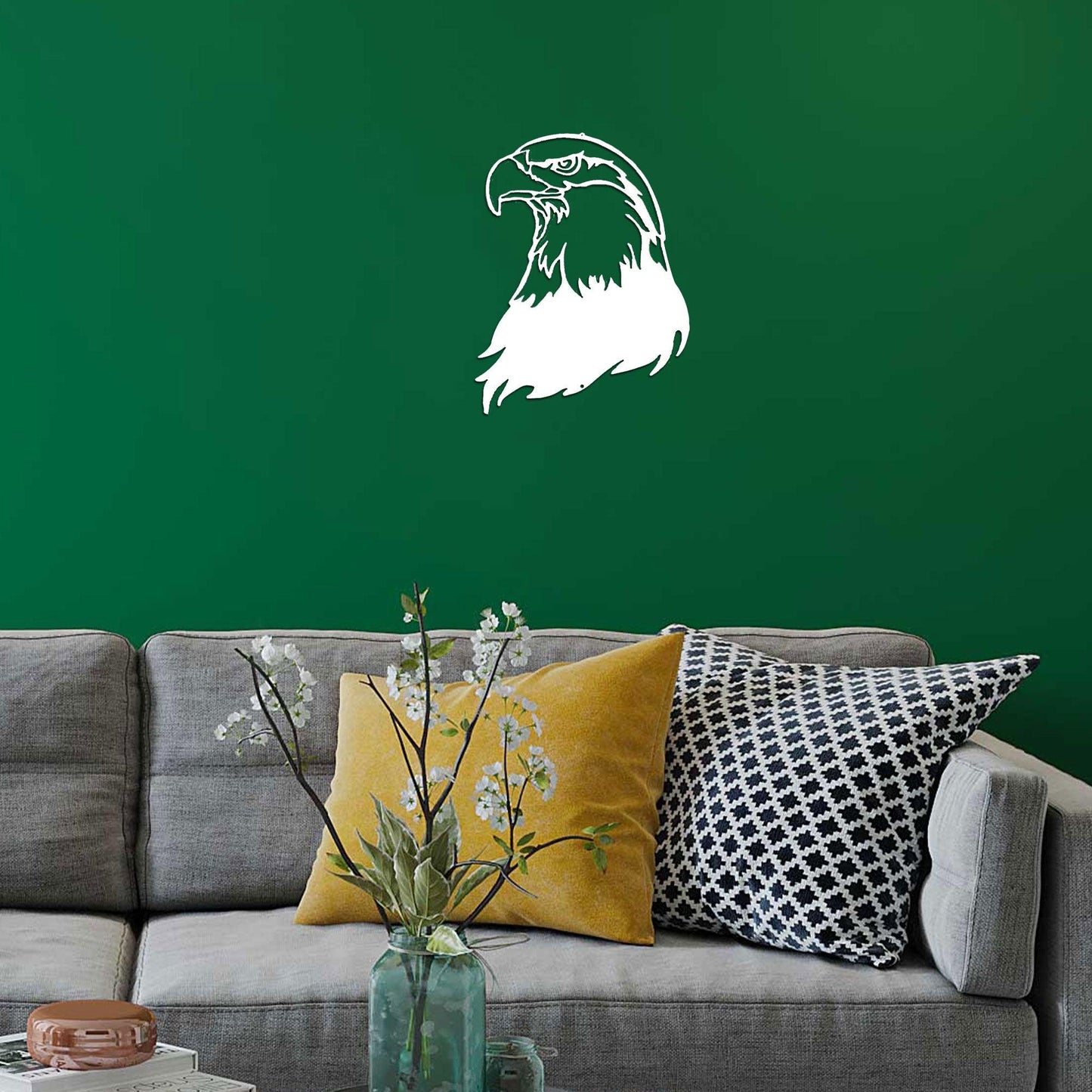 Bald Eagle Head Metal Art Wall Sign - Mallard Moon Gift Shop