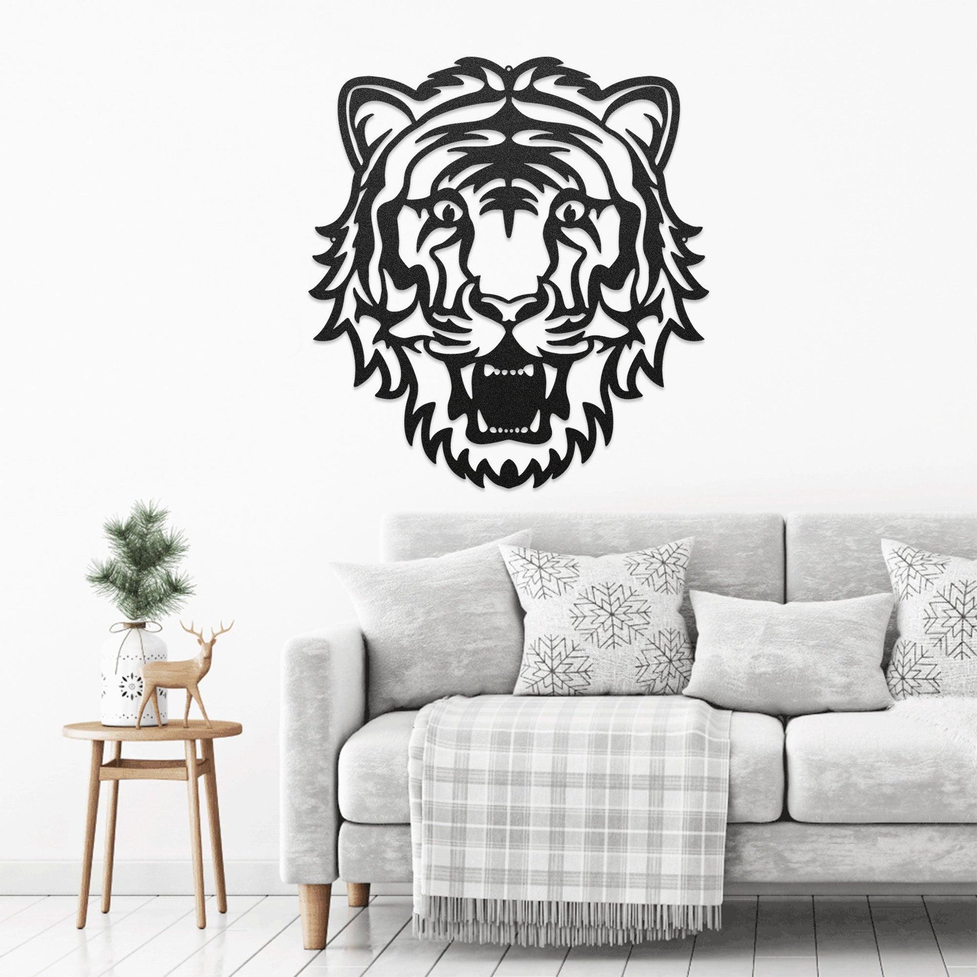 Tiger Metal Art Wall Sign - Mallard Moon Gift Shop