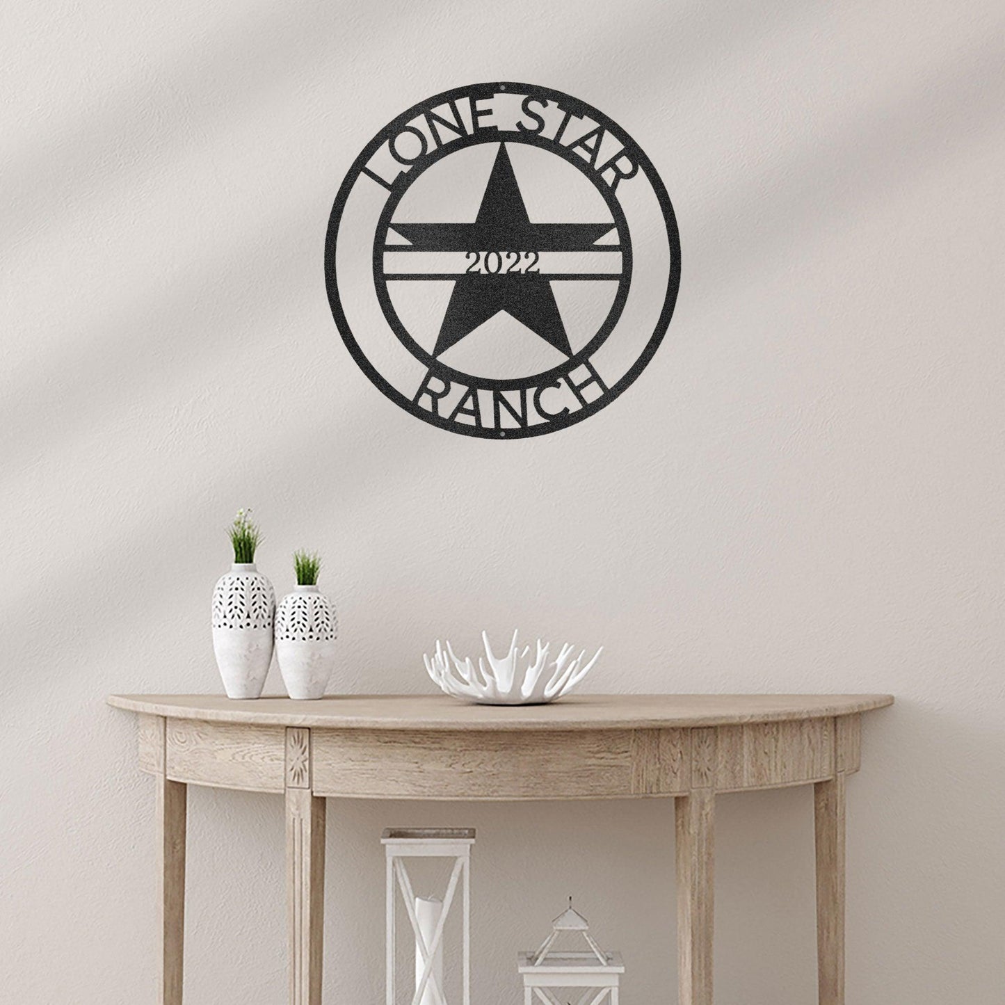Lone Star Custom Name Metal Wall Art - Mallard Moon Gift Shop