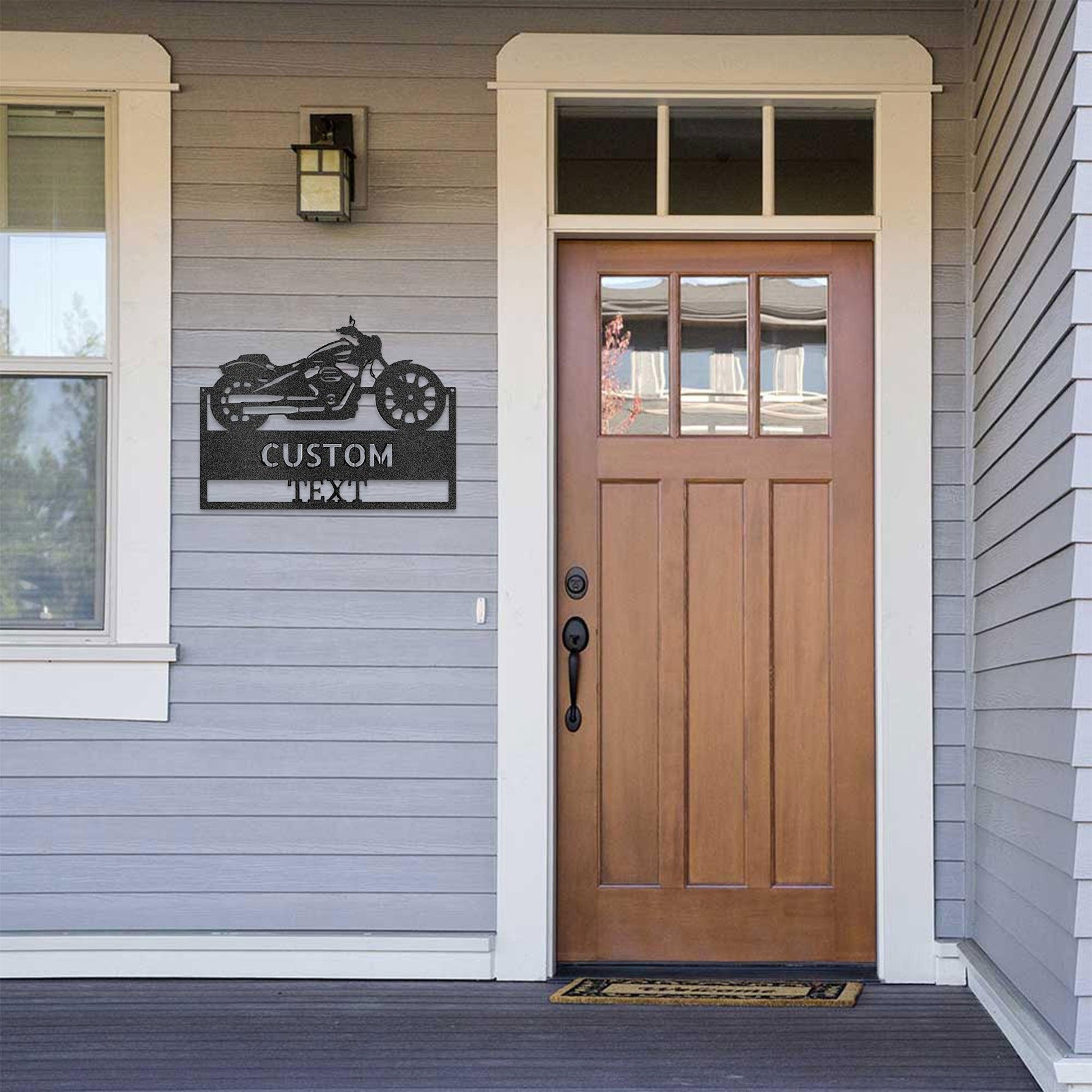 Motorcycle Shop Custom Name Indoor Outdoor Steel Wall Sign - Mallard Moon Gift Shop