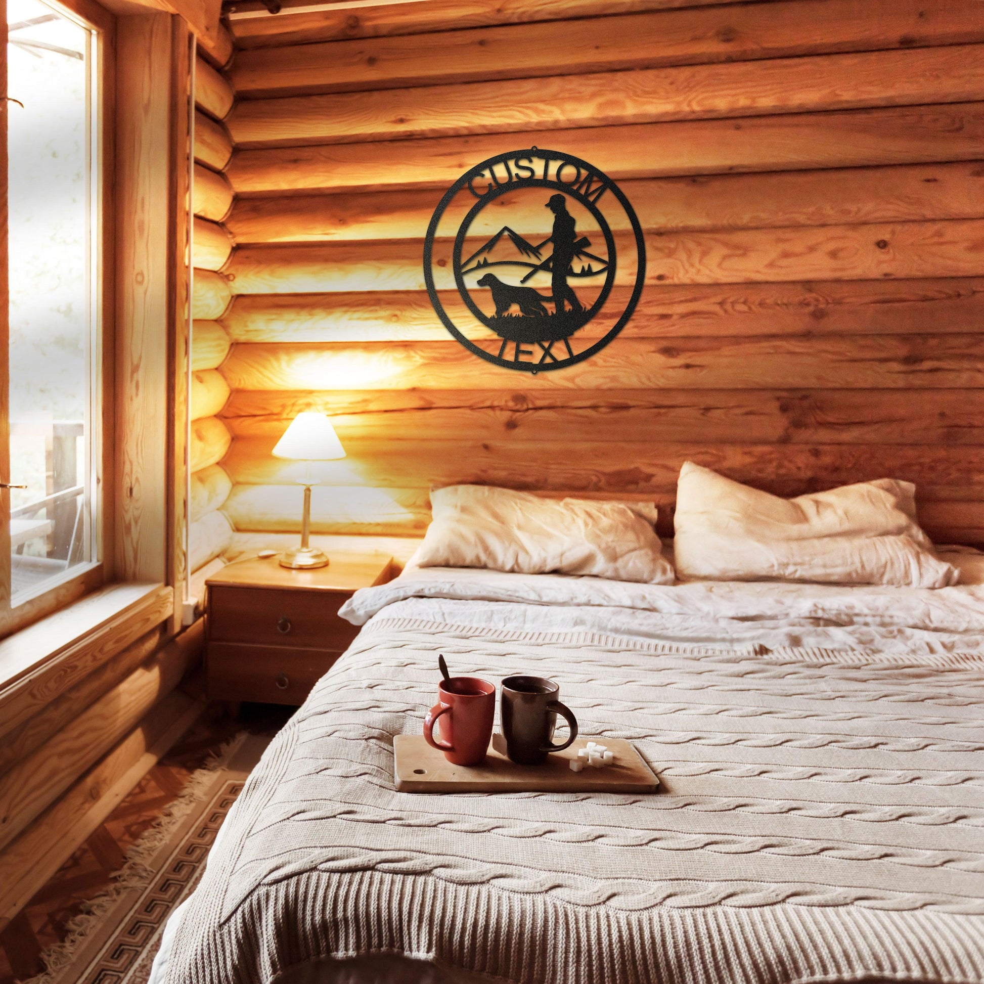 The Hunter Personalized Monogram Indoor Outdoor Steel Wall Sign - Mallard Moon Gift Shop