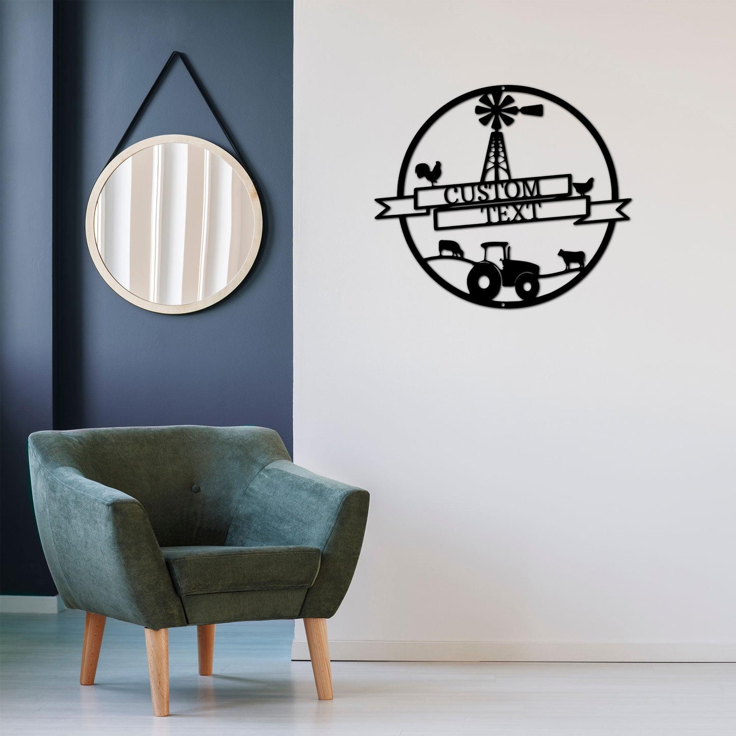 Farm Banner Custom Monogram Metal Sign Wall Art - Mallard Moon Gift Shop
