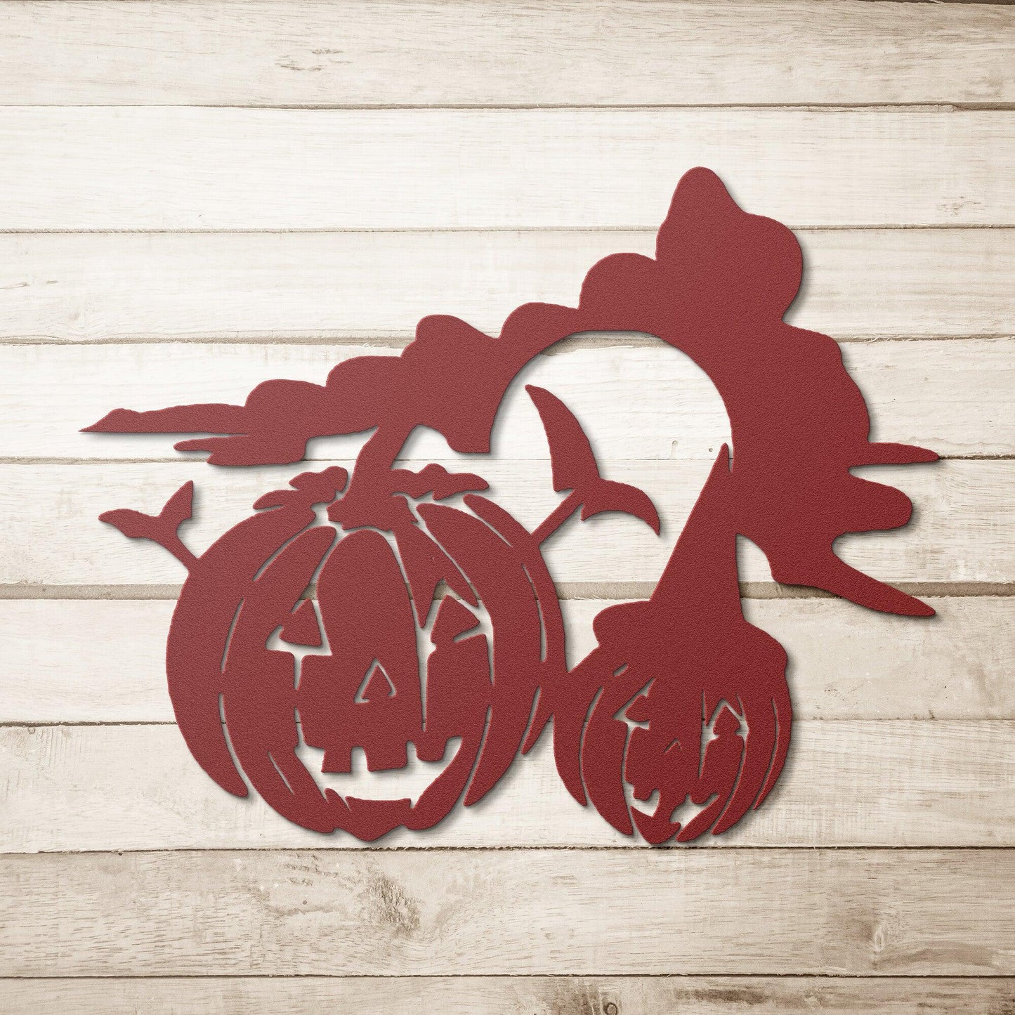 Spooky Halloween Pumpkins Metal Wall Art Sign - Mallard Moon Gift Shop