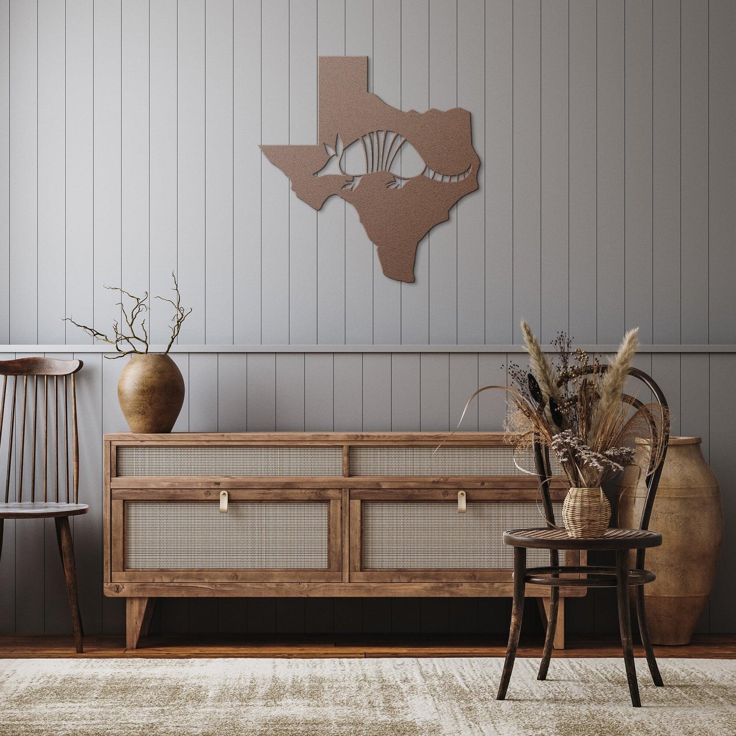 Texas Armadillo Metal Art Wall Sign - Mallard Moon Gift Shop