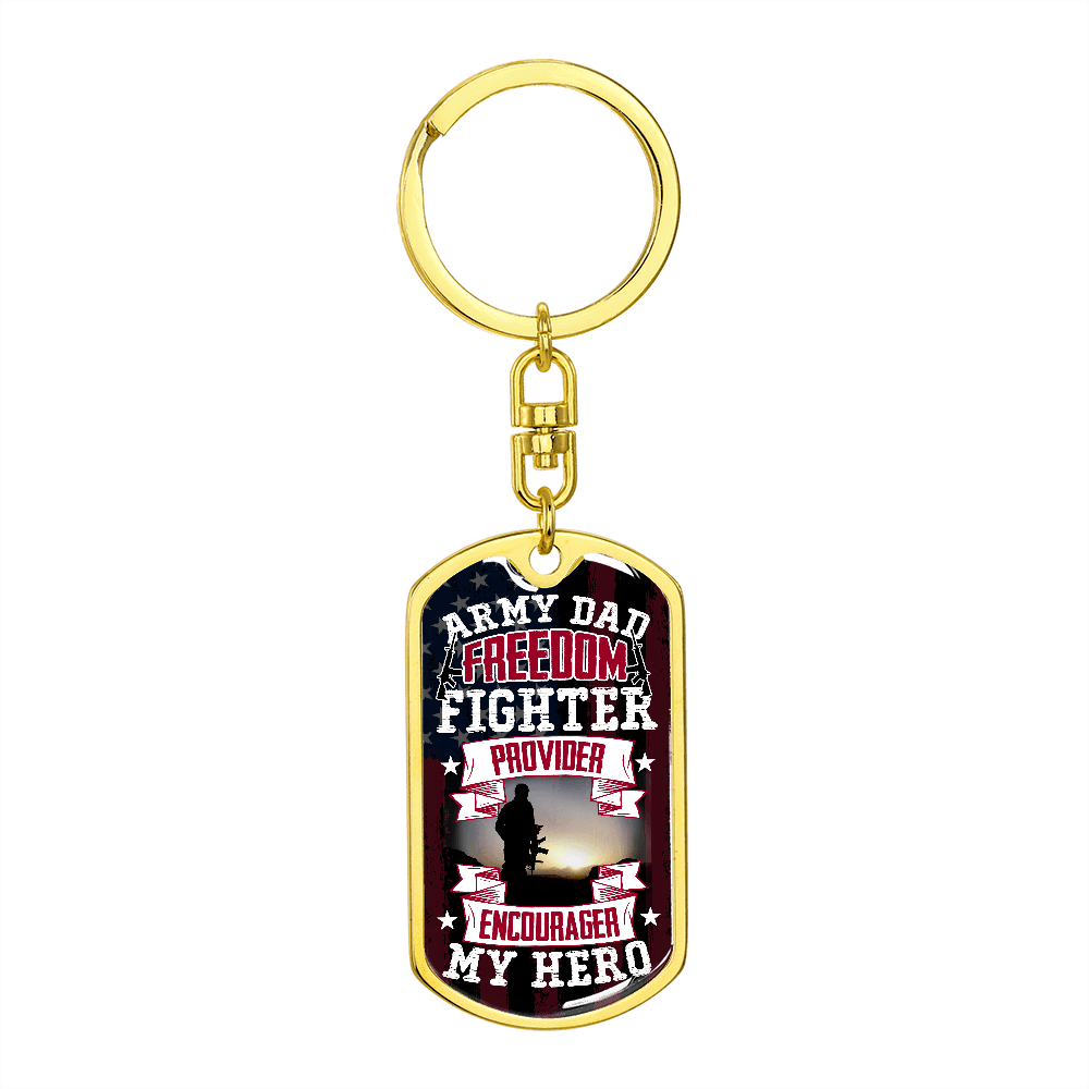 Gift for Army Dad Graphic Keychain - Mallard Moon Gift Shop