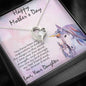 Mother's Day Gift from Daughter CZ Heart Pendant with Unicorn Message Card - Mallard Moon Gift Shop