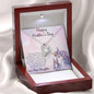 Mother's Day Gift from Daughter CZ Heart Pendant with Unicorn Message Card - Mallard Moon Gift Shop