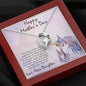 Mother's Day Gift from Daughter CZ Heart Pendant with Unicorn Message Card - Mallard Moon Gift Shop