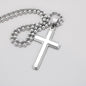Gift for Husband - Love of my Life - Engraved Back Cross Pendant Necklace - Mallard Moon Gift Shop