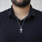Grandson Personalized Christmas Cross Pendant Necklace - Mallard Moon Gift Shop