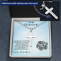 Gift For Young Grandson Engraved Cross Pendant Necklace from Grandma - Mallard Moon Gift Shop