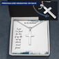 Gift for Husband - Love of my Life - Engraved Back Cross Pendant Necklace - Mallard Moon Gift Shop