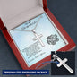Gift For Young Grandson Engraved Cross Pendant Necklace from Grandma - Mallard Moon Gift Shop