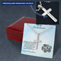 Gift For Young Grandson Engraved Cross Pendant Necklace from Grandma - Mallard Moon Gift Shop